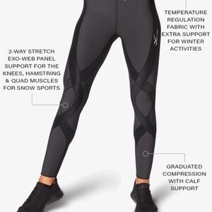 CW-X Black Leggings with Support Panels - Women’s XL